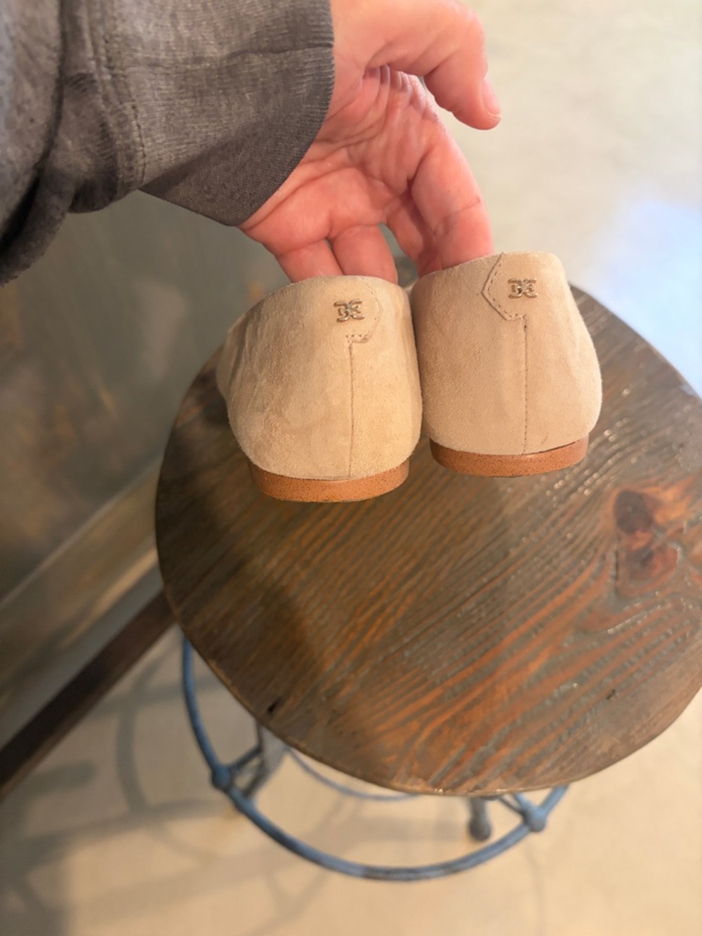 Sam Edelman Pointed Toe Suede Flats - Beige - Picture 5 of 5